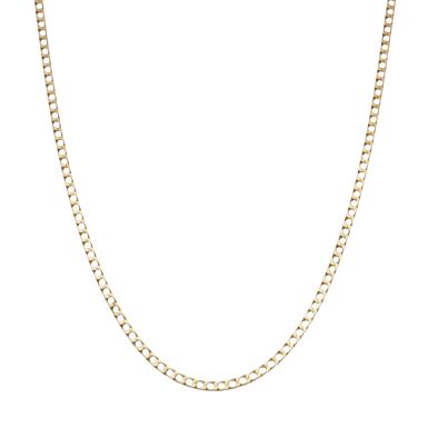 Pre-Owned 9ct Yellow Gold 19" Square Curb Chain Necklace