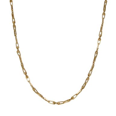 Pre-Owned 9ct Gold 26" Fancy Beaded Twist Link Chain Necklace