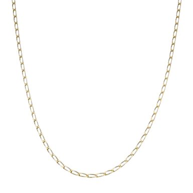 Pre-Owned 9ct Yellow Gold 19" Open Oval Curb Chain Necklace
