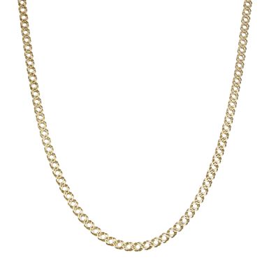 Pre-Owned 9ct Yellow Gold 18" Double Curb Chain Necklace