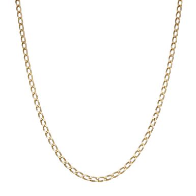 Pre-Owned 9ct Yellow Gold 20" Oval Open Curb Chain Necklace