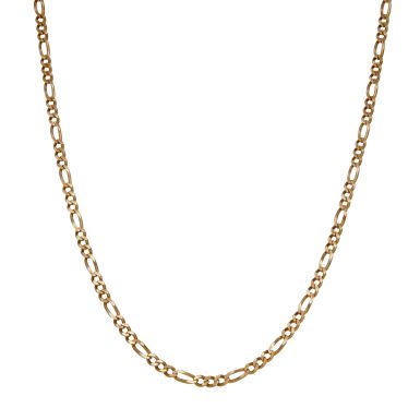 Pre-Owned 9ct Yellow Gold 19.5" Figaro Chain Necklace