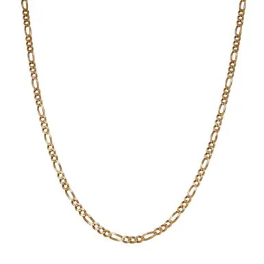 Pre-Owned 9ct Yellow Gold 19.5" Figaro Chain Necklace