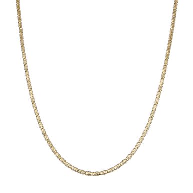 Pre-Owned 9ct Yellow & White Gold 20" Fancy Link Chain Necklace