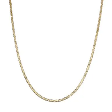 Pre-Owned 9ct Yellow & White Gold 20" Fancy Link Chain Necklace