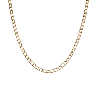 Pre-Owned 9ct Yellow Gold 16" Square Curb Chain Necklace
