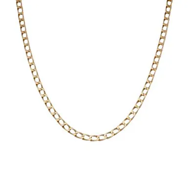 Pre-Owned 9ct Yellow Gold 16" Square Curb Chain Necklace