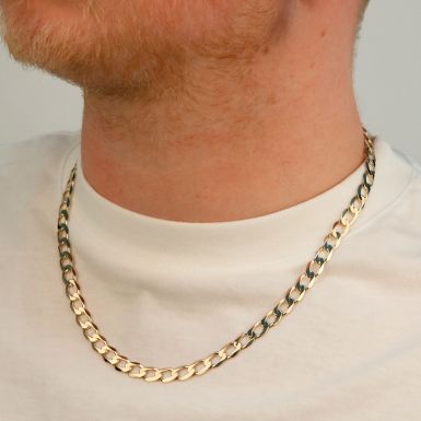 Pre-Owned 9ct Yellow Gold 20" Curb Chain Necklace