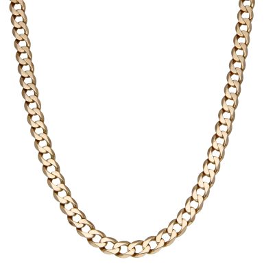 Pre-Owned 9ct Yellow Gold 27" Heavy Curb Chain Necklace