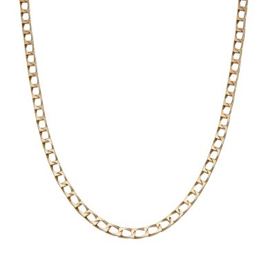 Pre-Owned 9ct Yellow Gold 20" Square Curb Chain Necklace