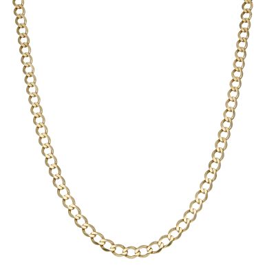 Pre-Owned 9ct Yellow Gold 20" Solid Curb Chain Necklace