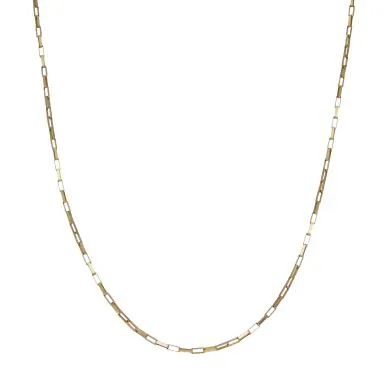 Pre-Owned 9ct Yellow Gold 24" Paper Link Chain Necklace