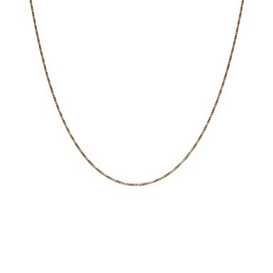 Pre-Owned 9ct Yellow Gold 15" Box Link Twist Chain Necklace