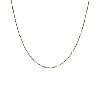 Pre-Owned 9ct Yellow Gold 15" Box Link Twist Chain Necklace