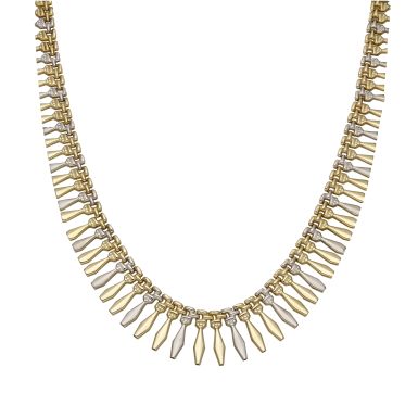 Pre-Owned 9ct Yellow & White Gold 17" Cleopatra Style Necklet