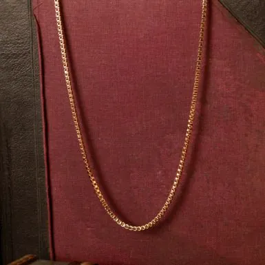 Pre-Owned Vintage 1976 9ct Gold 38" Box Link Chain Necklace