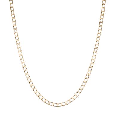 Pre-Owned 9ct Yellow Gold 18" Square Curb Chain Necklace