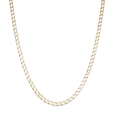 Pre-Owned 9ct Yellow Gold 18" Square Curb Chain Necklace