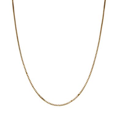 Pre-Owned 9ct Yellow Gold 18" Box Link Chain Necklace