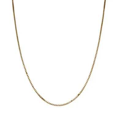Pre-Owned 9ct Yellow Gold 18" Box Link Chain Necklace