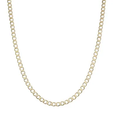 Pre-Owned 9ct Yellow Gold 24.5" Curb Chain Necklace