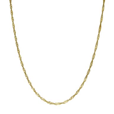 Pre-Owned 9ct Yellow Gold 18" Twisted Curb Link Chain Necklace