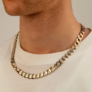 Pre-Owned 9ct Yellow Gold 20 Inch Solid Curb Chain Necklace