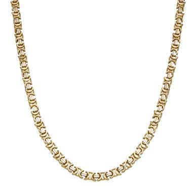 Pre-Owned 18ct Yellow & White Gold 26" Byzantine Chain Necklace