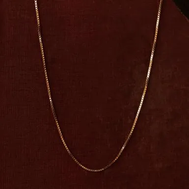 Pre-Owned Vintage 1979 9ct Yellow Gold 15.5" Box Link Necklace