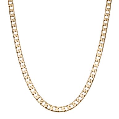Pre-Owned 9ct Yellow Gold 19.5" Heavy Curb Chain Necklace
