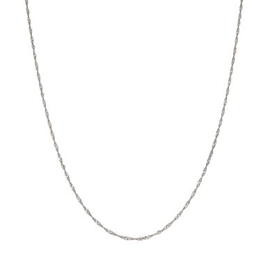 Pre-Owned 9ct White Gold 24" Adjustable Twist Chain Necklace