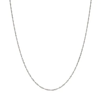 Pre-Owned 9ct White Gold 24" Adjustable Twist Chain Necklace