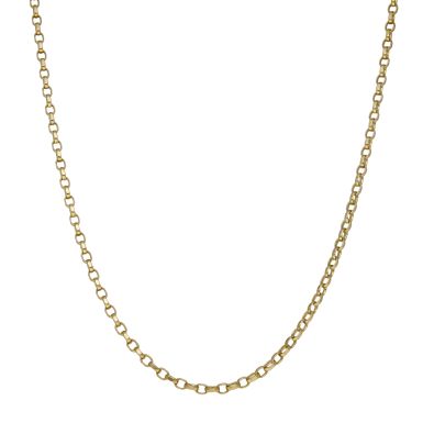 Pre-Owned 9ct Yellow Gold 22" Faceted Belcher Chain Necklace
