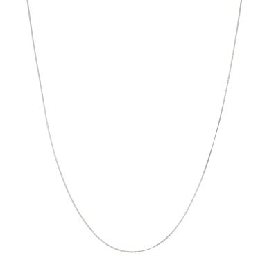 Pre-Owned 18ct White Gold 18" Fine Curb Chain Necklace