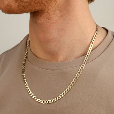 Pre-Owned 9ct Yellow Gold 21" Curb Chain Necklace