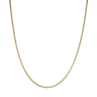Pre-Owned 9ct Yellow Gold 20" Box Link Chain Necklace