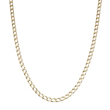 Pre-Owned 9ct Yellow Gold 20" Square Curb Chain Necklace