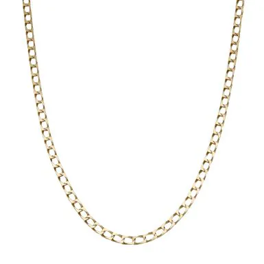 Pre-Owned 9ct Yellow Gold 20" Square Curb Chain Necklace