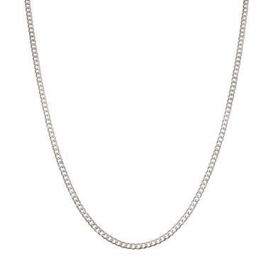 Pre-Owned 9ct White Gold 22" Curb Chain Necklace