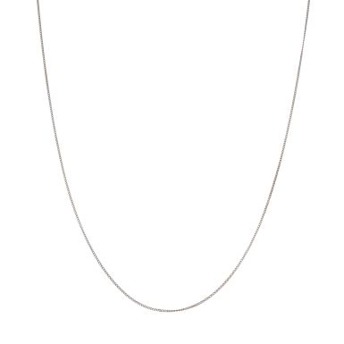 Pre-Owned 9ct White Gold 18" Curb Chain Necklace