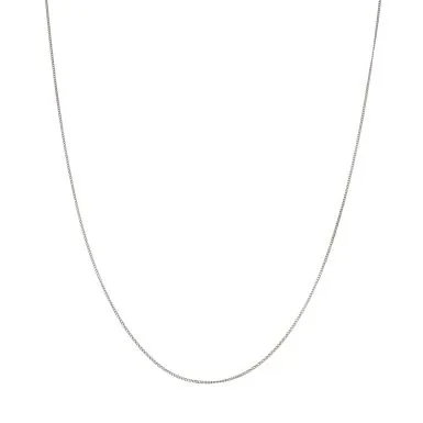 Pre-Owned 9ct White Gold 18" Curb Chain Necklace