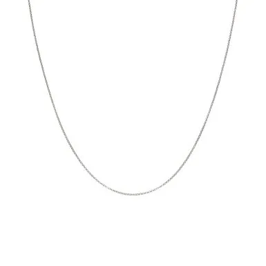 Pre-Owned 9ct White Gold 16" Micro Belcher Chain Necklace