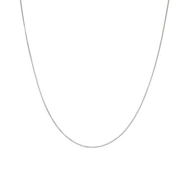 Pre-Owned 9ct White Gold 16" Curb Chain Necklace