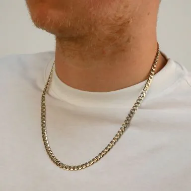 Pre-Owned 9ct Yellow Gold 22" Heavy Curb Chain Necklace
