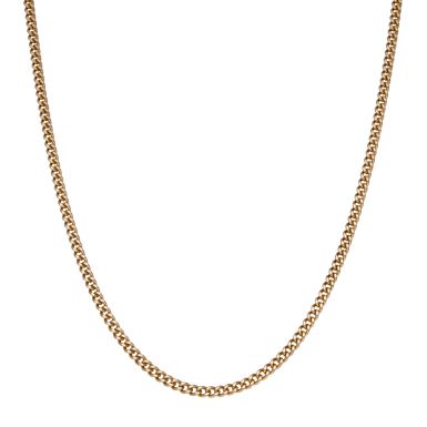 Pre-Owned 9ct Yellow Gold 20" Solid Curb Link Chain Necklace