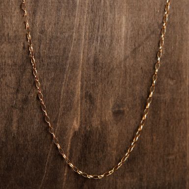 Pre-Owned Vintage 1987 9ct Gold 21" Belcher Chain Necklace