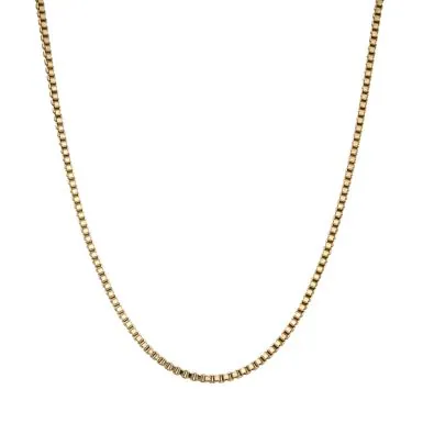 Pre-Owned 9ct Yellow Gold 24" Box Link Chain Necklace