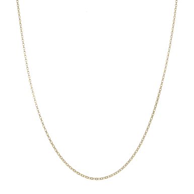 Pre-Owned 9ct Yellow Gold 20" Faceted Belcher Chain Necklace