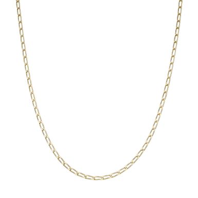 Pre-Owned 9ct Yellow Gold 22" Oval Open Curb Chain Necklace