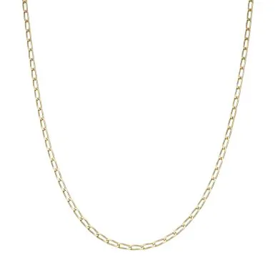 Pre-Owned 9ct Yellow Gold 22" Oval Open Curb Chain Necklace
